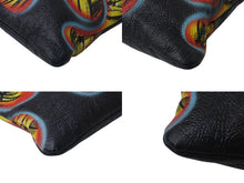 画像をギャラリービューアに読み込む, 極美品 PRADA プラダ クラッチバッグ ファイヤーパターン バナナ 1BF060 レザー イエロー レッド ブラック シルバー金具 中古 4b001224