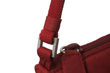画像をギャラリービューアに読み込む, PRADA プラダ アクセサリーポーチ トライアングルロゴ 三角ロゴプレート ナイロン レッド シルバー金具 美品 中古 4b001233