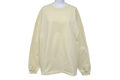 極美品 BOTTEGAVENETA ボッテガヴェネタ 長袖Tシャツ 783386 サイズXXS オーバーサイズ イエロー コットン 中古 4b001282