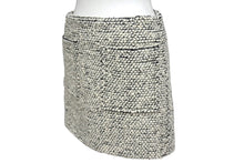 画像をギャラリービューアに読み込む, BOTTEGAVENETA ボッテガヴェネタ ミニスカート 813032 サイズ34 ウール ナイロン モヘヤ ホワイト ブラック 美品 中古 4b001283