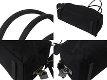 画像をギャラリービューアに読み込む, PRADA プラダ トートバッグ ハンドバッグ トライアングルロゴ イタリア製 ナイロン ブラック シルバー金具 美品 中古 4b001325