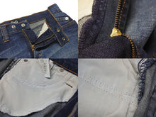 画像をギャラリービューアに読み込む, DOLCE&amp;GABBANA ドルチェアンドガッバーナ デニムスパンコールロゴミニスカート ブルー ゴールド コットン 24/38 美品 中古 4b001344