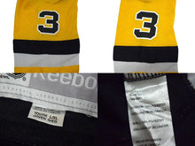 画像をギャラリービューアに読み込む, 極美品 REEBOK リーボック NHL Penguins ピッツバーグ ペンギンズ ゲームシャツ ブラック イエロー ホワイト サイズYOUTH XL 中古 4b001394