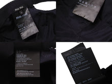 画像をギャラリービューアに読み込む, MIUMIU ミュウミュウ コ―デュロイ ロゴ ベースボール キャップ ネイビー コットン 5HC179 帽子 小物 サイズS 美品 中古 4b001476