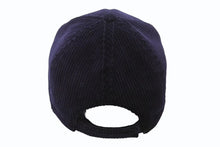 画像をギャラリービューアに読み込む, MIUMIU ミュウミュウ コ―デュロイ ロゴ ベースボール キャップ ネイビー コットン 5HC179 帽子 小物 サイズS 美品 中古 4b001476