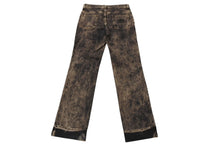 画像をギャラリービューアに読み込む, 極美品 MIU MIU ミュウミュウ ロゴ デニム パンツ 2022 ダメージ加工 ブラック サイズ42 中古 4b001492