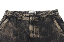 画像をギャラリービューアに読み込む, 極美品 MIU MIU ミュウミュウ ロゴ デニム パンツ 2022 ダメージ加工 ブラック サイズ42 中古 4b001492