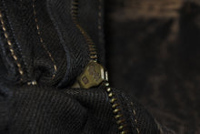 画像をギャラリービューアに読み込む, 極美品 MIU MIU ミュウミュウ ロゴ デニム パンツ 2022 ダメージ加工 ブラック サイズ42 中古 4b001492