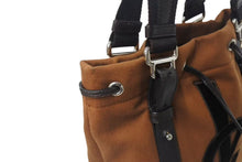 画像をギャラリービューアに読み込む, YvesSaintLaurent RiveGauche イヴサンローラン リヴゴーシュ ハンドバッグ ショルダーバック コットン レザー ブラウン 美品 中古 4b001595