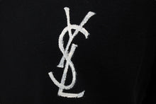 画像をギャラリービューアに読み込む, YVES SAINT LAURENT イヴサンローラン 半袖Tシャツ Y1LFE サイズS ロゴプリント ブラック ホワイト コットン 美品 中古 4b001601