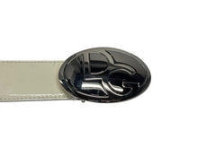 画像をギャラリービューアに読み込む, DOLCE&amp;GABBANA ドルチェ＆ガッバーナ D&amp;G ロゴ バックル ベルト BE0241 エナメルレザー メタル ホワイト 80CM 32INCH 美品 中古 4b001624