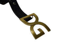 画像をギャラリービューアに読み込む, DOLCE&amp;GABBANA ドルチェ＆ガッバーナ ロゴバックルベルト レザー vintage ヴィンテージ ゴールド金具 美品 中古 4b001625