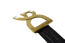 画像をギャラリービューアに読み込む, DOLCE&amp;GABBANA ドルチェ＆ガッバーナ ロゴバックルベルト レザー vintage ヴィンテージ ゴールド金具 美品 中古 4b001625
