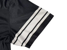 Load image into Gallery viewer, STUSSY ステューシー メッシュ 半袖 ゲームシャツ サイズXL ブラック ホワイト ロゴプリント 美品 中古 4b001628