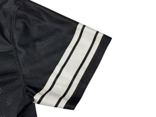 Load image into Gallery viewer, STUSSY ステューシー メッシュ 半袖 ゲームシャツ サイズXL ブラック ホワイト ロゴプリント 美品 中古 4b001628