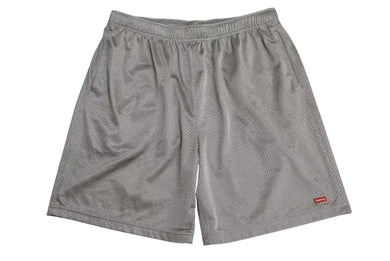 SUPREME シュプリーム ハーフ パンツ スモール ボックスロゴ メッシュ シルバー レッド ホワイト size L 美品 中古 4b001632