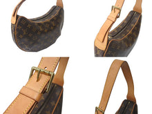 画像をギャラリービューアに読み込む, 極美品 LOUIS VUITTON ルイヴィトン クロワッサンMM ワンショルダーバッグ M51512 モノグラム PVC レザー ブラウン 中古 4b001669