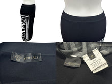 画像をギャラリービューアに読み込む, 極美品 VERSACE ヴェルサーチ ロゴストラップレス クロップドブラトップ A83290 ニットペンシルスカート A83291 セットアップ サイズ36 中古 4b001678