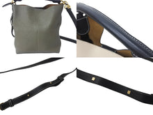 画像をギャラリービューアに読み込む, 極美品 LOEWE ロエベ 2WAYハンドバッグ Tバケットスモール ソフトグレインドカーフレザー サンド ブラック ゴールド 美品 中古 4b001731