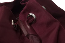 画像をギャラリービューアに読み込む, 極美品 PRADA プラダ 巾着ポーチ トライアングルロゴ バッグ 小物入れ ナイロン ワインレッド シルバー金具 中古 4b001749