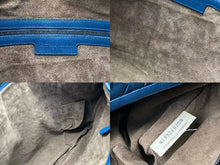 画像をギャラリービューアに読み込む, BOTTEGA VENETA ボッテガヴェネタ イントレチャート ホーボー ハンドバッグ レザー ブルー ワンショルダー 美品 中古 4b001752