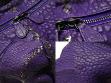 画像をギャラリービューアに読み込む, BOTTEGAVENETA ボッテガヴェネタ ハンドバッグ パープル レザー ブラック金具 美品 中古 4b001769