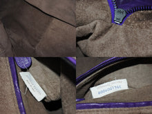 画像をギャラリービューアに読み込む, BOTTEGAVENETA ボッテガヴェネタ ハンドバッグ パープル レザー ブラック金具 美品 中古 4b001769