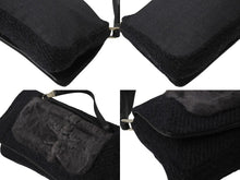 画像をギャラリービューアに読み込む, PRADA プラダ ショルダーバッグ ハンドバッグ 2way アントラチーテシェットランド 99AW B9475 ウール ファー シルバー金具 美品 中古 4B001800