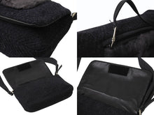 画像をギャラリービューアに読み込む, PRADA プラダ ショルダーバッグ ハンドバッグ 2way アントラチーテシェットランド 99AW B9475 ウール ファー シルバー金具 美品 中古 4B001800