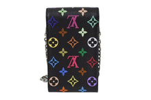 画像をギャラリービューアに読み込む, 極美品 LOUIS VUITTON ルイヴィトン フォンポーチ メティス ショルダーバッグ M14098 モノグラム マルチカラー ブラック 村上隆 中古 4b001950