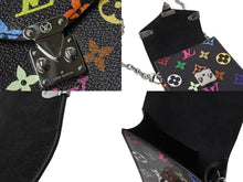 画像をギャラリービューアに読み込む, 極美品 LOUIS VUITTON ルイヴィトン フォンポーチ メティス ショルダーバッグ M14098 モノグラム マルチカラー ブラック 村上隆 中古 4b001950