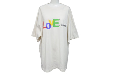 新品未使用品 SAINT MICHAEL セントマイケル LOVESONGＴシャツ SM-HR8-0000-019 コットン ヴィンテージ加工 ホワイト 中古4b002075