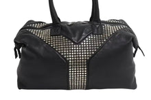 画像をギャラリービューアに読み込む, 極美品 YVES SAINT LAURENT イヴサンローラン ハンドバッグ 29233324 レザー ブラック スタッズ シルバー金具 中古 4b002114