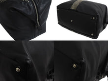 画像をギャラリービューアに読み込む, 極美品 YVES SAINT LAURENT イヴサンローラン ハンドバッグ 29233324 レザー ブラック スタッズ シルバー金具 中古 4b002114