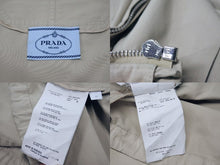 画像をギャラリービューアに読み込む, PRADA プラダ 2010年製 ラッピングストラップ ショートレングスコート 88721J ベージュ サイズS 美品 中古 4b002154