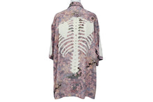 画像をギャラリービューアに読み込む, 新品未使用 KAPITAL キャピタル レーヨン 桜 BONE pt アロハシャツ K2503SS049 ボタンアップ ボーン 骨 SAX サックス サイズ 5 XXL 中古 4b002201