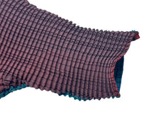 画像をギャラリービューアに読み込む, 極美品 ISSEY MIYAKE イッセイミヤケ シェイプドプリーツシャツ IM31FJ638 レッド ブルー ポリエステル サイズ2 中古 4b002204