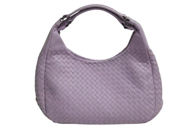 極美品 BOTTEGAVENETA ボッテガヴェネタ ハンドバッグ イントレチャート B03605115H パープル レザー ブラック金具 美品 中古 4b002230
