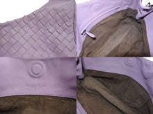 画像をギャラリービューアに読み込む, 極美品 BOTTEGAVENETA ボッテガヴェネタ ハンドバッグ イントレチャート B03605115H パープル レザー ブラック金具 美品 中古 4b002230