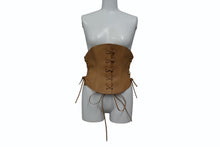 Load image into Gallery viewer, Christian Dior クリスチャンディオール コルセットベルト ブラウン フェミニン ゴールド 刻印 レザー 美品 中古 4b002233