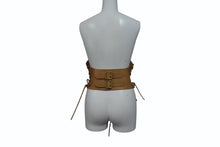 Load image into Gallery viewer, Christian Dior クリスチャンディオール コルセットベルト ブラウン フェミニン ゴールド 刻印 レザー 美品 中古 4b002233