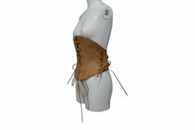 Load image into Gallery viewer, Christian Dior クリスチャンディオール コルセットベルト ブラウン フェミニン ゴールド 刻印 レザー 美品 中古 4b002233