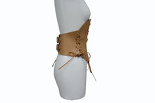 Load image into Gallery viewer, Christian Dior クリスチャンディオール コルセットベルト ブラウン フェミニン ゴールド 刻印 レザー 美品 中古 4b002233