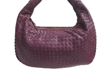 画像をギャラリービューアに読み込む, BOTTEGA VENETA ボッテガヴェネタ イントレチャート ホーボー ワンショルダーバッグ レザー パープル ゴールド金具 美品 中古 4b002249
