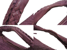 画像をギャラリービューアに読み込む, BOTTEGA VENETA ボッテガヴェネタ イントレチャート ホーボー ワンショルダーバッグ レザー パープル ゴールド金具 美品 中古 4b002249