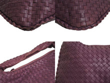 画像をギャラリービューアに読み込む, BOTTEGA VENETA ボッテガヴェネタ イントレチャート ホーボー ワンショルダーバッグ レザー パープル ゴールド金具 美品 中古 4b002249