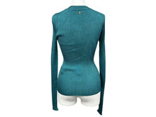 画像をギャラリービューアに読み込む, 極美品 GIANNI VERSACE ジャンニ ヴェルサーチ レーヨン カットソー グリーン サイズ36 中古 4b002286