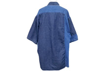 画像をギャラリービューアに読み込む, KAPITAL キャピタル パッチワーク デニム 半袖シャツ Patchwork Kathmandu Shirt ブルー コットン サイズ3 中古 4b002290