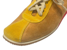 画像をギャラリービューアに読み込む, 極美品 MIUMIU ミュウミュウ スニーカー サイズ8 1/2 26.5cm スウェード 6E 0390 ブラウン イエロー レッド 中古 4b002319