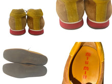 画像をギャラリービューアに読み込む, 極美品 MIUMIU ミュウミュウ スニーカー サイズ8 1/2 26.5cm スウェード 6E 0390 ブラウン イエロー レッド 中古 4b002319